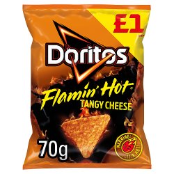 Doritos Flamin' Hot Tangy Cheese Tortilla Chips £1 RRP PMP 70g