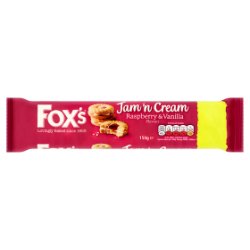 Fox's Jam 'n Cream Raspberry & Vanilla Flavour 150g