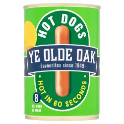 Ye Olde Oak 8 Hot Dogs in Brine 400g