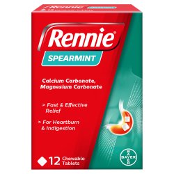 Rennie Spearmint 12 Chewable Tablets