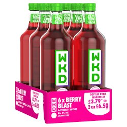 WKD Alcoholic Mix Berry Blast 6 x 700ml