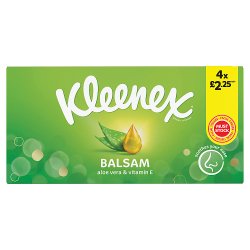Kleenex® Balsam Tissues - 4 boxes - £2.25