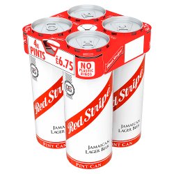 Red Stripe Lager Beer 4 x 568ml Cans