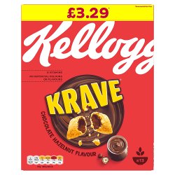 Kellogg's Krave Chocolate Hazelnut Cereal 410g PMP £3.29