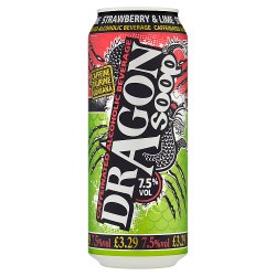 Dragon Soop Caffeinated Alcoholic Beverage Strawberry & Lime 500ml