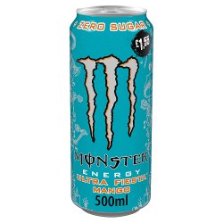Monster Energy Drink Ultra Fiesta Mango Zero Sugar 12 x 500ml PMP £1.55