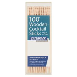 Single Pointed 100 Cocktail Sticks Wooden
