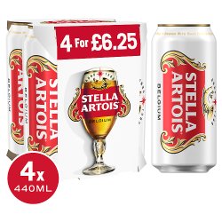 Stella Artois Belgium Premium Lager Beer 4 × 440ml