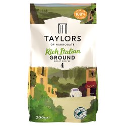 Taylors of Harrogate Rich Italian Ground Roast Coffee 200g