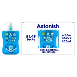 Astonish PMP Protect + Care Anti-Bacterial Handwash Original 6 x 600ml