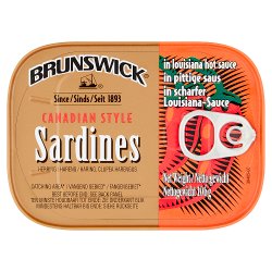 Brunswick Canadian Style Sardines in Louisiana Hot Sauce 106g