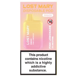 Pink Lemonade 20mg Lost Mary BM600 Disposable