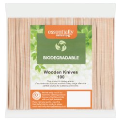 Essentially Catering Biodegradable 100 Wooden Knives