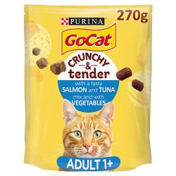 Go-Cat® Crunchy & Tender with Tuna and Salmon mix with Vegetables Dry Cat Food 270g