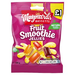 Maynards Bassetts Fruit Smoothie Jellies £1 Sweets Bag 130g