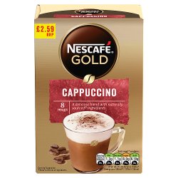 Nescafe Gold Cappuccino Instant Coffee 8 x 15.5g Sachets PMP £2.59