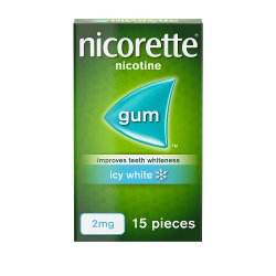 Nicorette® Icy White 2mg Gum Nicotine 15 Pieces