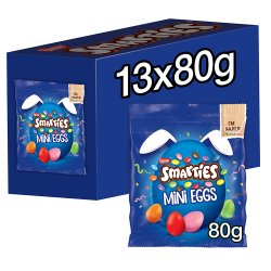 Smarties Milk Chocolate Easter Mini Eggs Sharing Bag 80g
