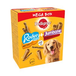 Pedigree Rodeo Duos & Jumbone Medium Dog Treats Mega Box 28 Chews 780g