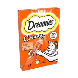 Dreamies Creamy Snack Cat & Kitten Treat with Chicken 4 x 10g