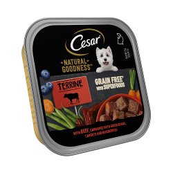 Cesar Natural Goodness Grain Free Adult Dog Food Beef Terrine Tray 100g
