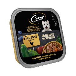 Cesar Natural Goodness Grain Free Dog Food Casserole with Chicken Tray 100g