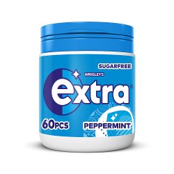 Extra Peppermint Sugarfree Chewing Gum Bottle 60 Pieces