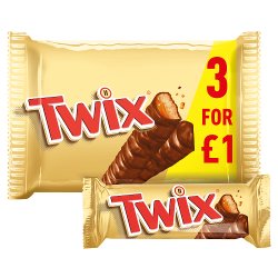 Twix Chocolate Biscuit Bars £1 PMP Multipack 3 x 40g