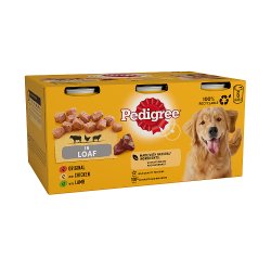 Pedigree Adult Wet Dog Food Tins Mixed in Loaf 6 x 400g