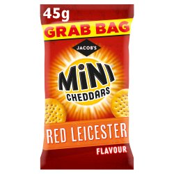 Jacob's Grab Bag Mini Cheddars Red Leicester Flavour 45g