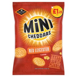 Jacob's Mini Cheddars Red Leicester Snacks 90g PMP £1.25