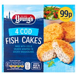 Youngs 4 Cod Fish Cakes PMP 200g
