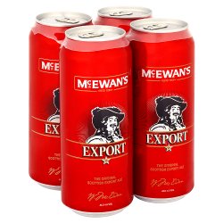 McEwan's Export Original Scottish Premium Beer 4 x 500ml Cans