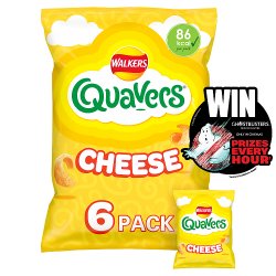 Walkers Quavers Cheese Multipack Snacks Crisps 6x16g