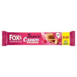 Fox's Favourites Jam 'n' Cream Raspberry & Vanilla 150g
