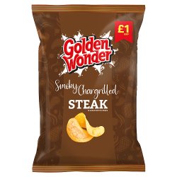 Golden Wonder Smokey Chargrilled Steak Flavour Potato Crisps 65g