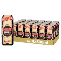Skol Super Strong Lager Beer 4 x 500ml Cans