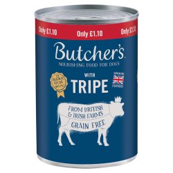 Butcher's Tripe Dog Food Tin 400g £1.10