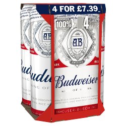 Budweiser Beer 4 x 568ml