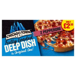 Chicago Town 2 Deep Dish Pepperoni Mini Pizzas 2 x 155g (PMP)