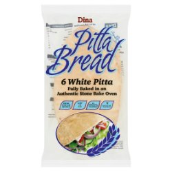 Dina Pitta Bread 6 White Pitta