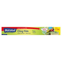  Bacofoil® Non-PVC Cling Film with Easy-Cut System 32.5cm x 20m £1.99