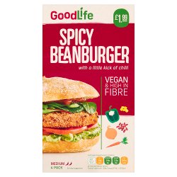 GoodLife 4 Spicy Beanburger 454g