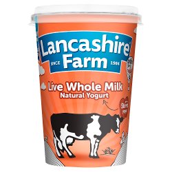 Lancashire Farm Traditional Live Whole Milk Natural Yogurt 470g