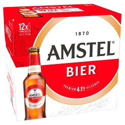 Amstel Lager Beer Bottle 12x300ml
