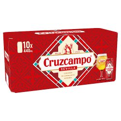 Cruzcampo Sevilla Lager Beer Can 10x440ml