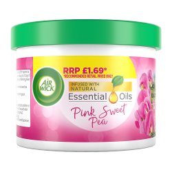 Air Wick Pink Sweet Pea Gel Tin 70g Lasts for up to 30 days