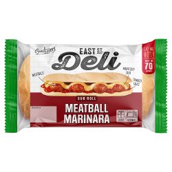 Snacksters East St. Deli Sub Roll Meatball Marinara 218g