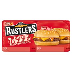 Rustlers 2 Flame Grilled Cheese Burger 264g