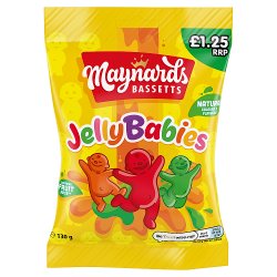 Maynards Bassetts Jelly Babies Sweets Bag £1.25 PMP 130g